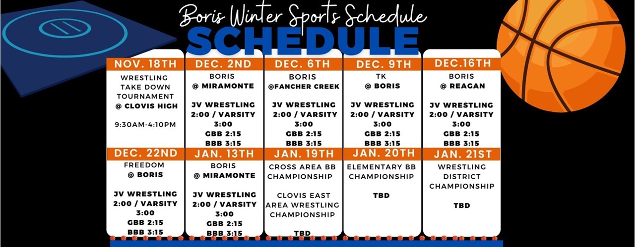 winter sports schedule