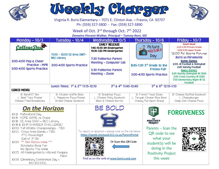 WEEKLY CHARGER 10/03/22