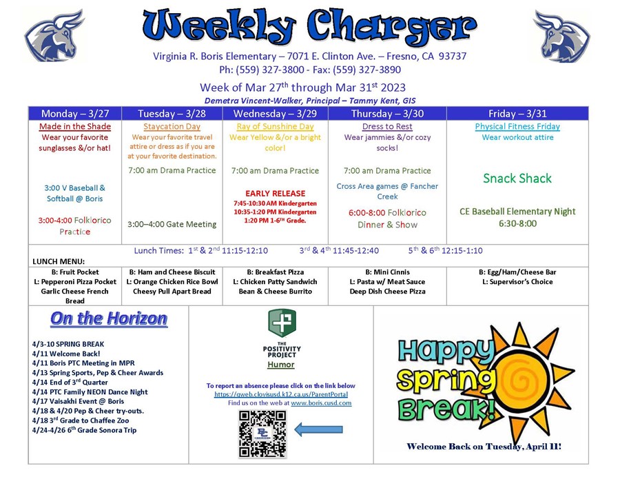WEEKLY CHARGER 03/27/23